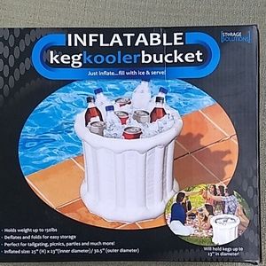 Inflatable keg/can cooler